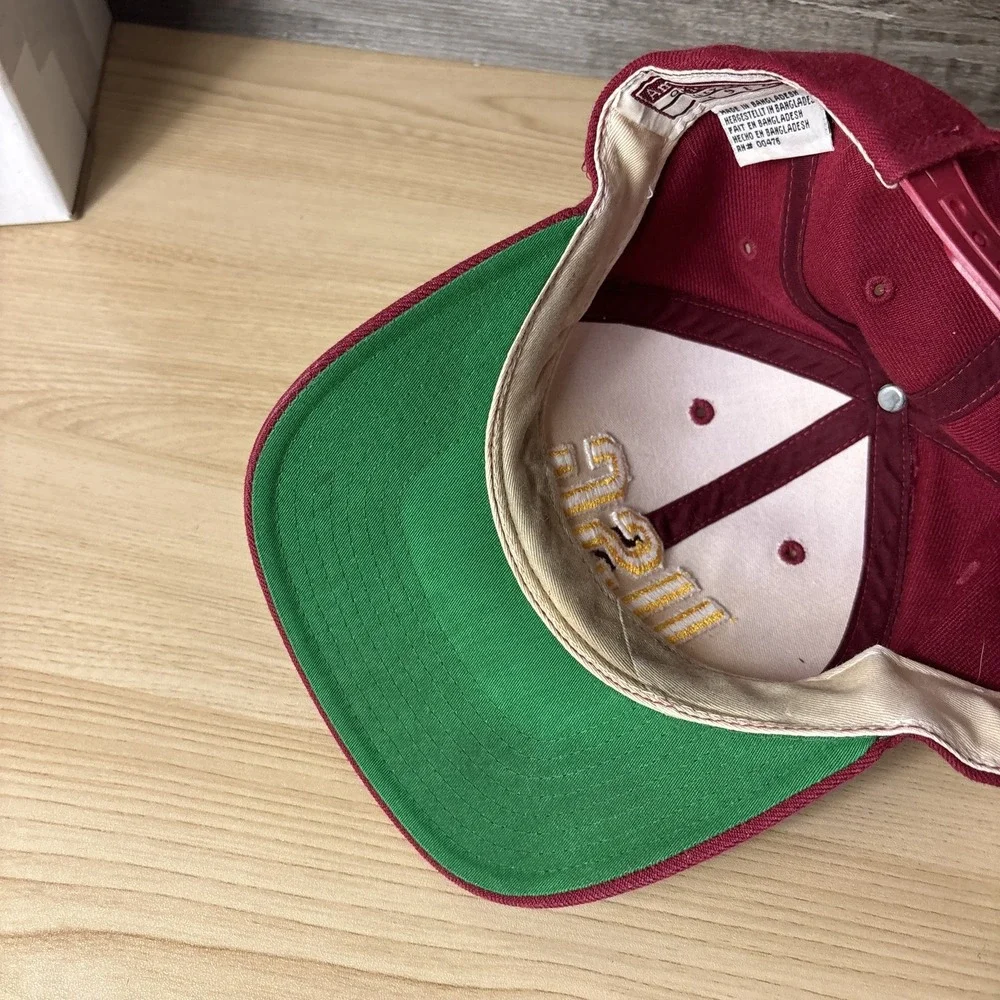 Vintage USC Trojans Hat Cap Snap Back Script NCAA Football American Needle
